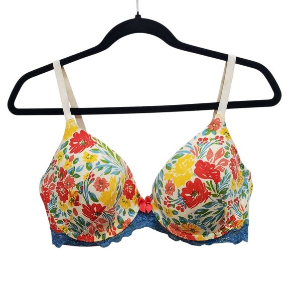 Adore Me BR-04124-DEM‎ Kati Contour Demi Watercolor Floral Underwire Bra 36D - Picture 1 of 4